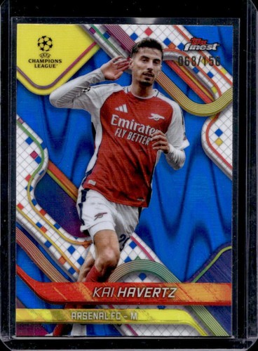 Kai Havertz 2024 Topps Finest UEFA Blue Raywave Refractor /150
