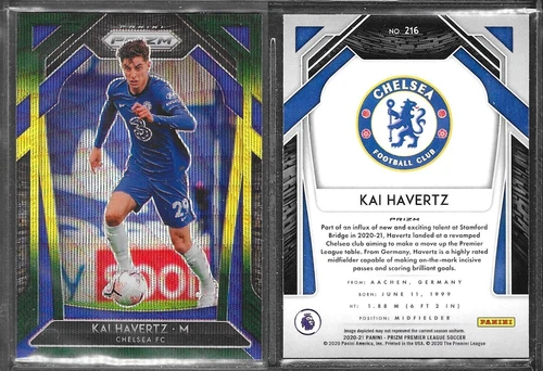 Kai Havertz 2021 Panini Prizm Yellow Green Wave