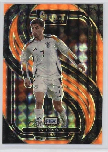 Kai Havertz 2024 Panini Select FIFA Fluorescent Orange Prizm /125
