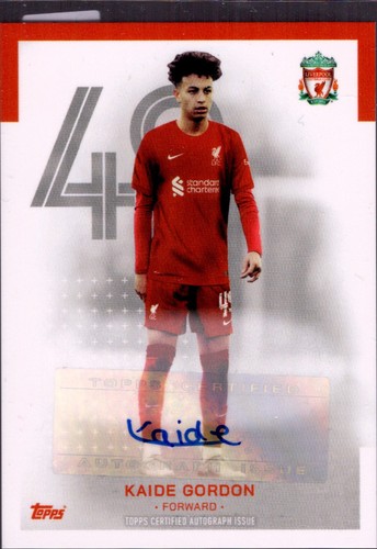 Kaide Gordon 2022 Topps Liverpool FC