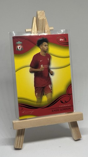 Kaide Gordon 2022 Topps Liverpool FC Lineage Giallo /75