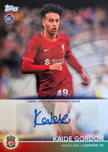 Kaide Gordon 2021 Topps Team Set Liverpool FC
