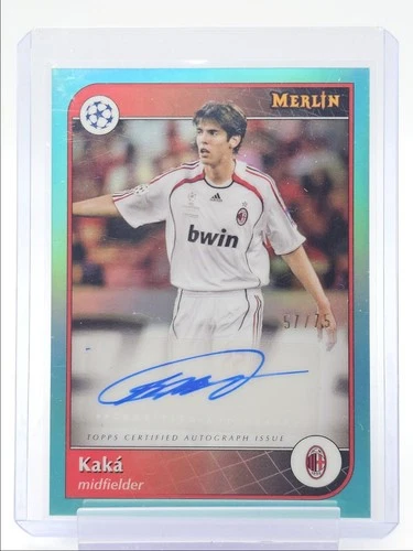 Kaka 2024 Topps Merlin Chrome UEFA Aqua /75