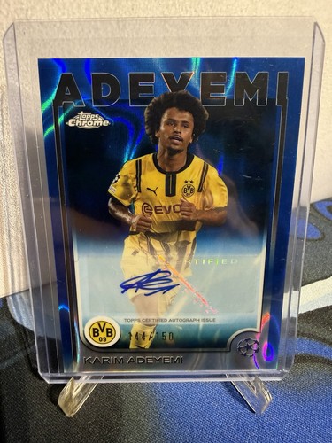 Karim Adeyemi 2024 Topps Chrome Blue Refractor /150