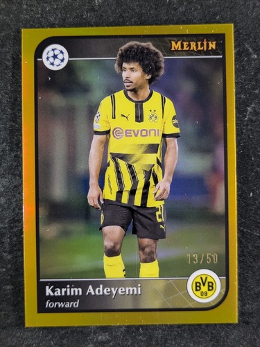 Karim Adeyemi 2024 Topps Merlin Chrome Gold Refractor /50