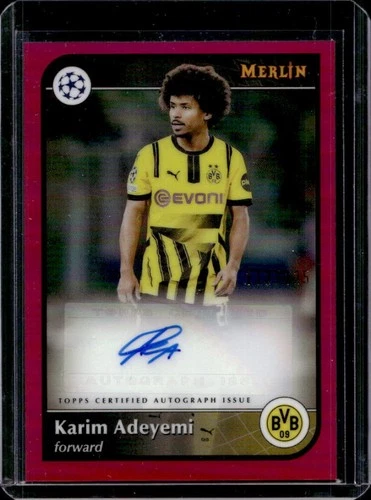 Karim Adeyemi 2024 Topps Merlin Chrome Magenta Refractor /125