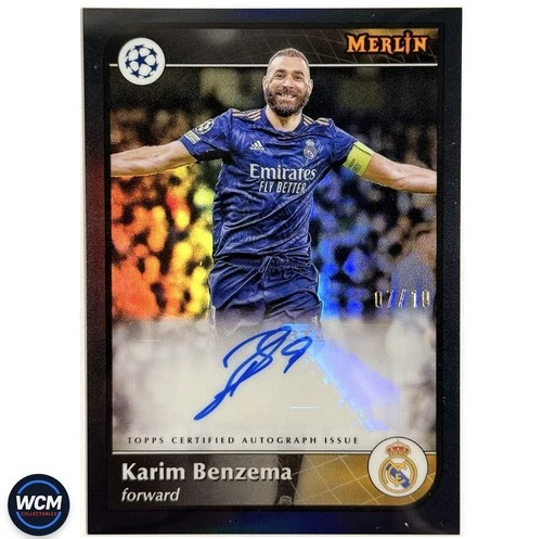 Karim Benzema 2024 Topps Merlin Chrome Black /10