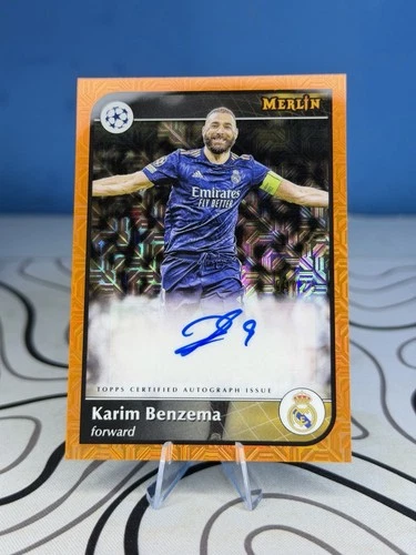Karim Benzema 2024 Topps Merlin Chrome Orange Mojo /25