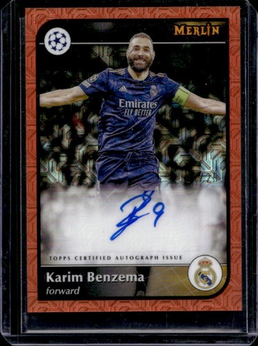 Karim Benzema 2024 Topps Merlin Chrome Orange Refractor /25