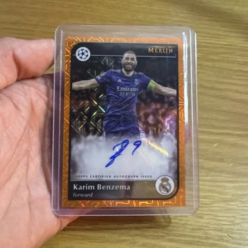 Karim Benzema 2024 Topps Merlin Orange Mojo Refractor /25