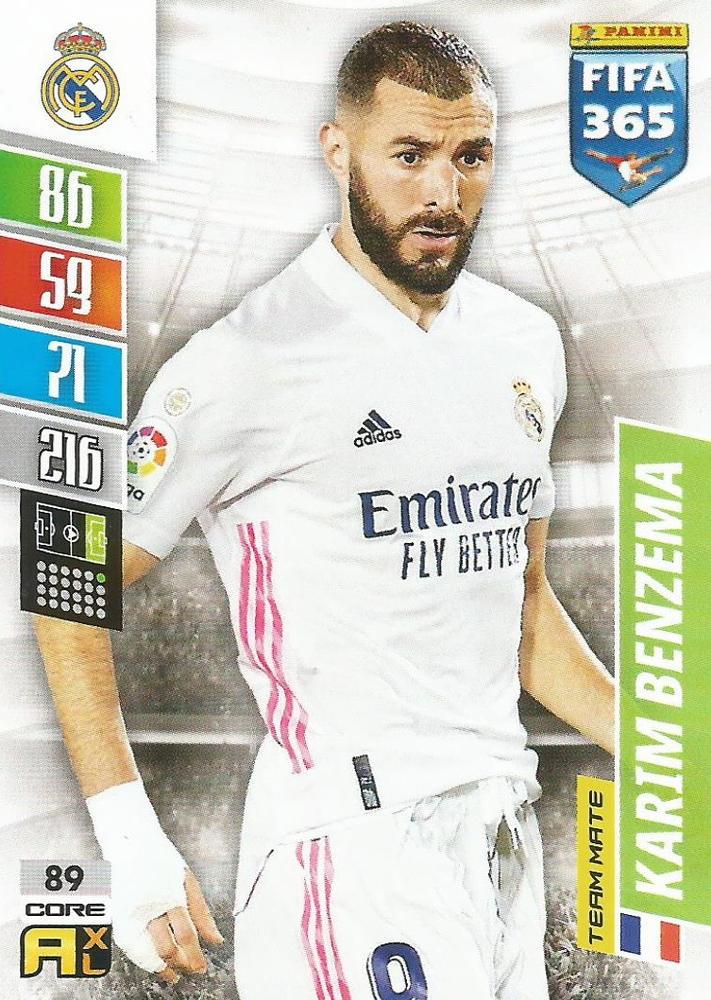Karim Benzema 2022 Panini Adrenalyn XL FIFA 365
