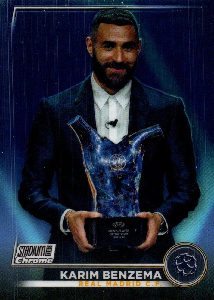 Karim Benzema 2022 Topps Stadium Club Chrome UEFA 3