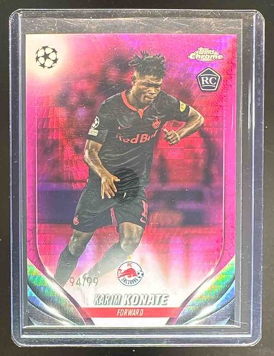 Karim Konate 2023 Topps Chrome Rosa Prisma Rifrattore /99