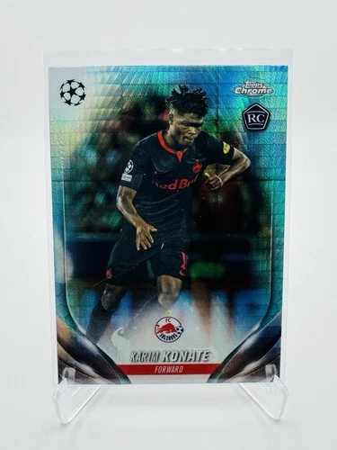 Karim Konate 2023 Topps Chrome UEFA Aqua Prism Refractor