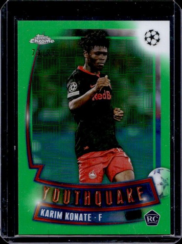 Karim Konate 2024 Topps Chrome UEFA Green Refractor /99