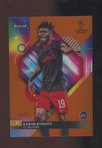 Karim Konate 2024 Topps Finest Orange Refractor /25