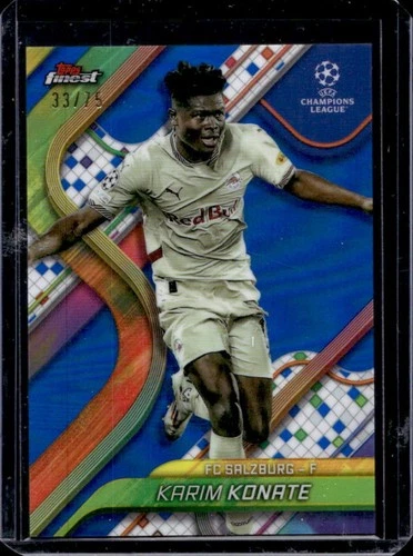 Karim Konate 2024 Topps Finest UEFA Blue Refractor /75