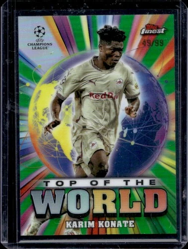 Karim Konate 2024 Topps Finest UEFA Green Refractor /99