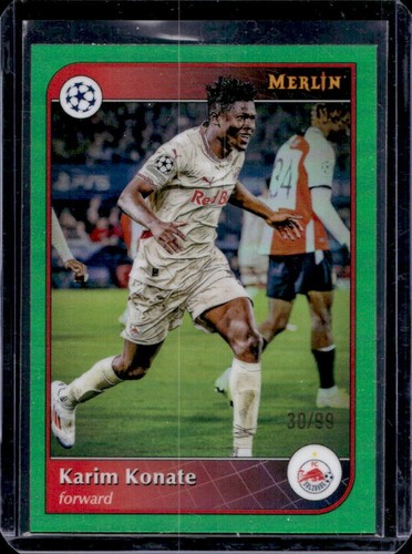 Karim Konate 2024 Topps Merlin Chrome Green Refractor /99