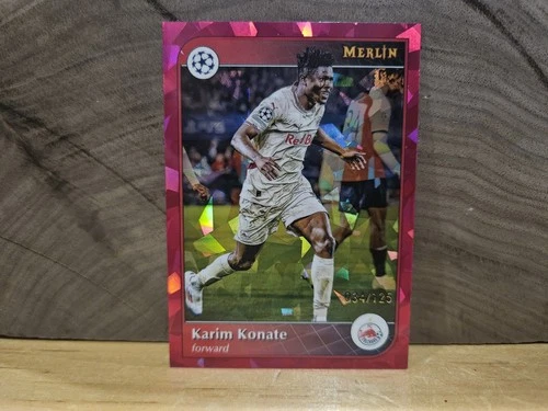 Karim Konate 2024 Topps Merlin Chrome Pink Refractor /125