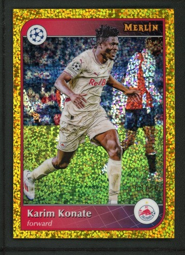 Karim Konate 2025 Topps Merlin Chrome Speckle Gold /50