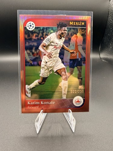 Karim Konate 2024 Topps Merlin Chrome UCC Rose Gold Refractor /250