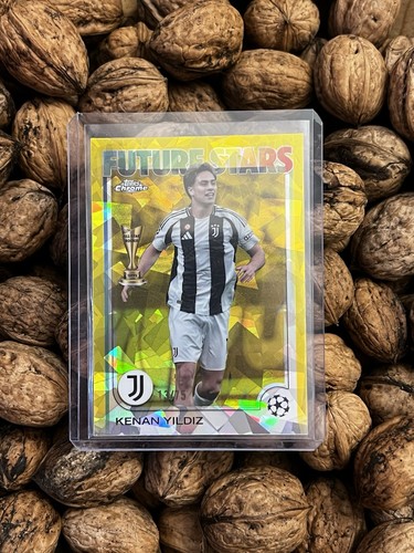 Kenan Yildiz 2024 Panini Chrome UEFA Club Competitions Sapphire Edition Yellow /75