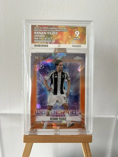 Kenan Yildiz 2024 Topps Chrome UEFA Sapphire Orange /25