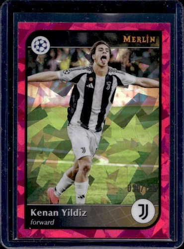 Kenan Yildiz 2024 Topps Merlin Chrome Atomic Refractor Magenta /125