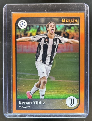 Kenan Yildiz 2024 Topps Merlin Chrome Orange Refractor /25
