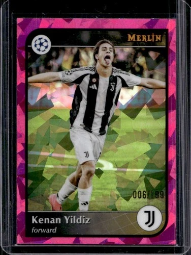 Kenan Yildiz 2024 Topps Merlin Chrome Pink Atomic Refractor /199