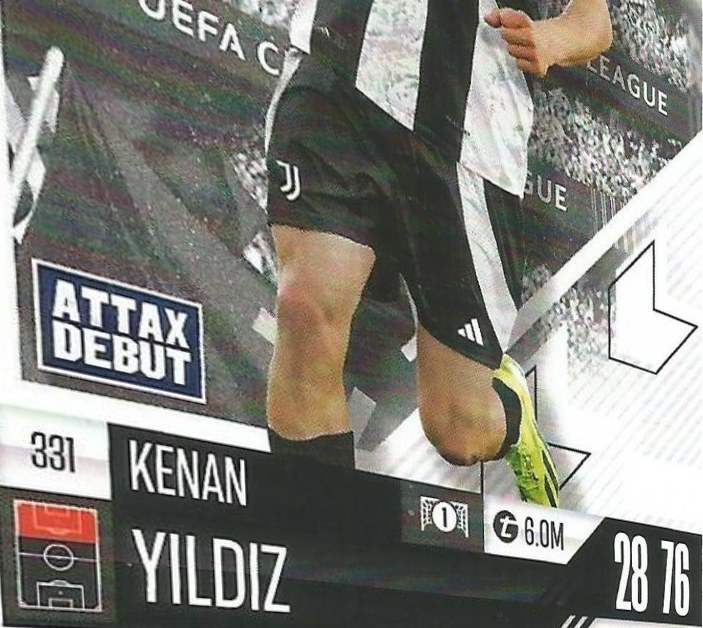 Kenan Yildiz 2024 Topps Match Attax UEFA Club Competitions