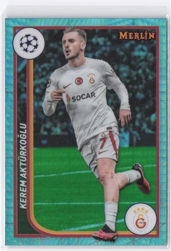 Kerem Aktürkoglu 2023 Topps Merlin Chrome Aqua Prism