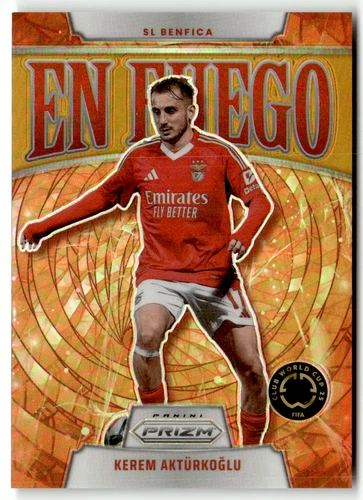 Kerem Aktürkoglu 2025 Panini Prizm En Fuego Gold /10