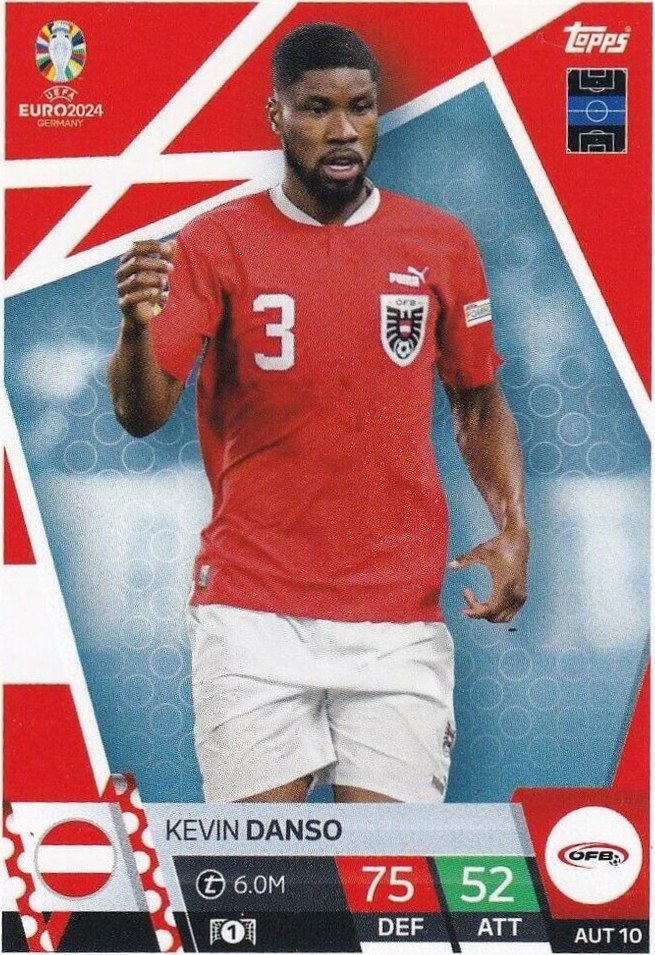 Kevin Danso 2024 Topps Match Attax UEFA EURO