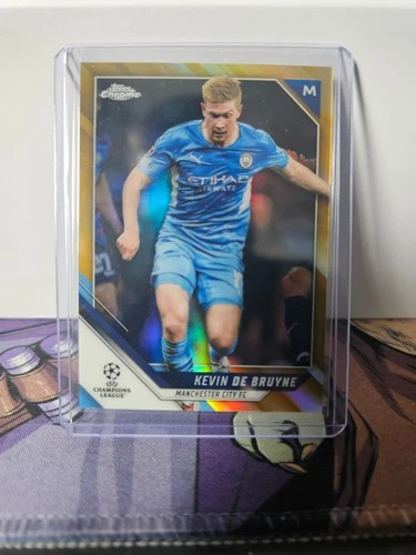 Kevin De Bruyne 2021 Topps Chrome UEFA Champions League Gold Refractor /50