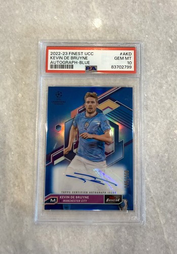 Kevin De Bruyne 2023 Topps Finest Blue Refractor /150