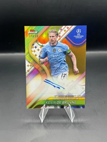 Kevin De Bruyne 2024 Topps Finest Gold Refractor /50