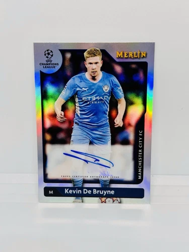 Kevin De Bruyne 2021 Topps Merlin Chrome Blue Refractor