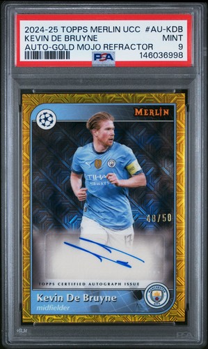 Kevin De Bruyne 2024 Topps Merlin Chrome Gold Mojo /50