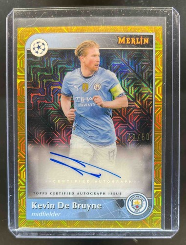 Kevin De Bruyne 2024 Topps Merlin Chrome Gold Mojo Refractor /50
