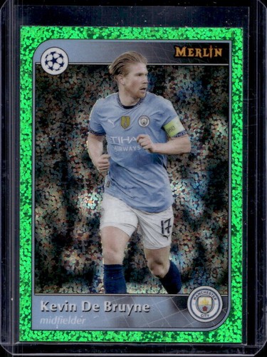 Kevin De Bruyne 2024 Topps Merlin Chrome Green Speckle Refractor /99