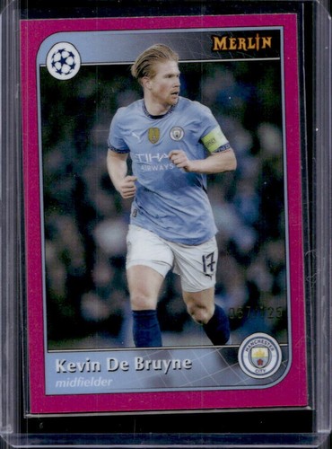 Kevin De Bruyne 2024 Topps Merlin Chrome Magenta Refractor /125