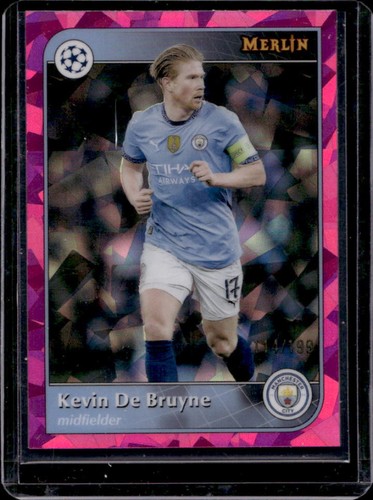 Kevin De Bruyne 2024 Topps Merlin Cromo Rosa Rifrattore Atomico /199