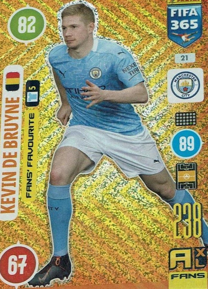 Kevin De Bruyne 2021 Panini Adrenalyn XL FIFA 365