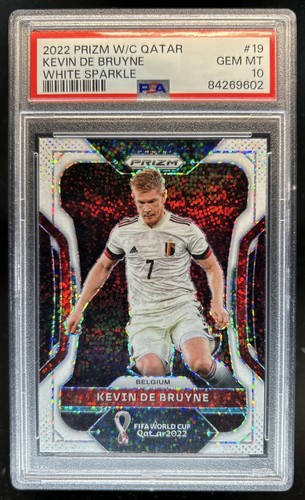 Kevin De Bruyne 2022 Panini Prizm World Cup White Sparkle #19