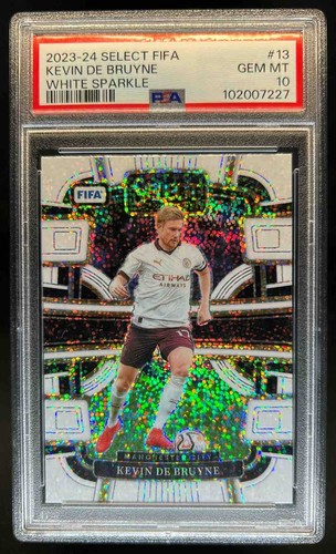 Kevin De Bruyne 2023 Panini Select FIFA White Sparkle Prizm #13