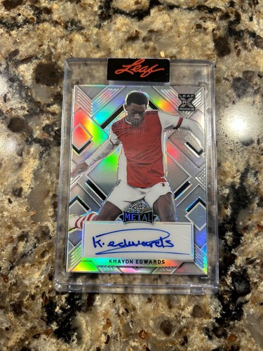 Khayon Edwards 2022 Leaf Metal Silver Prizm /35
