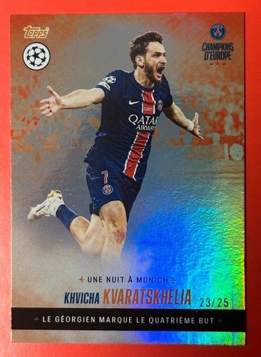Khvicha Kvaratskhelia 2024 Topps Champions D'Europe Orange /25