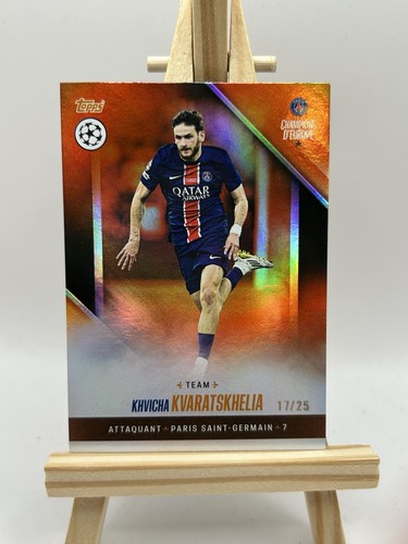 Khvicha Kvaratskhelia 2025 Topps Champions D'Europe Orange /25